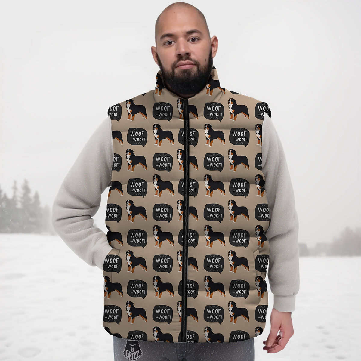 Carrot Green Cute Print Pattern Down Vest