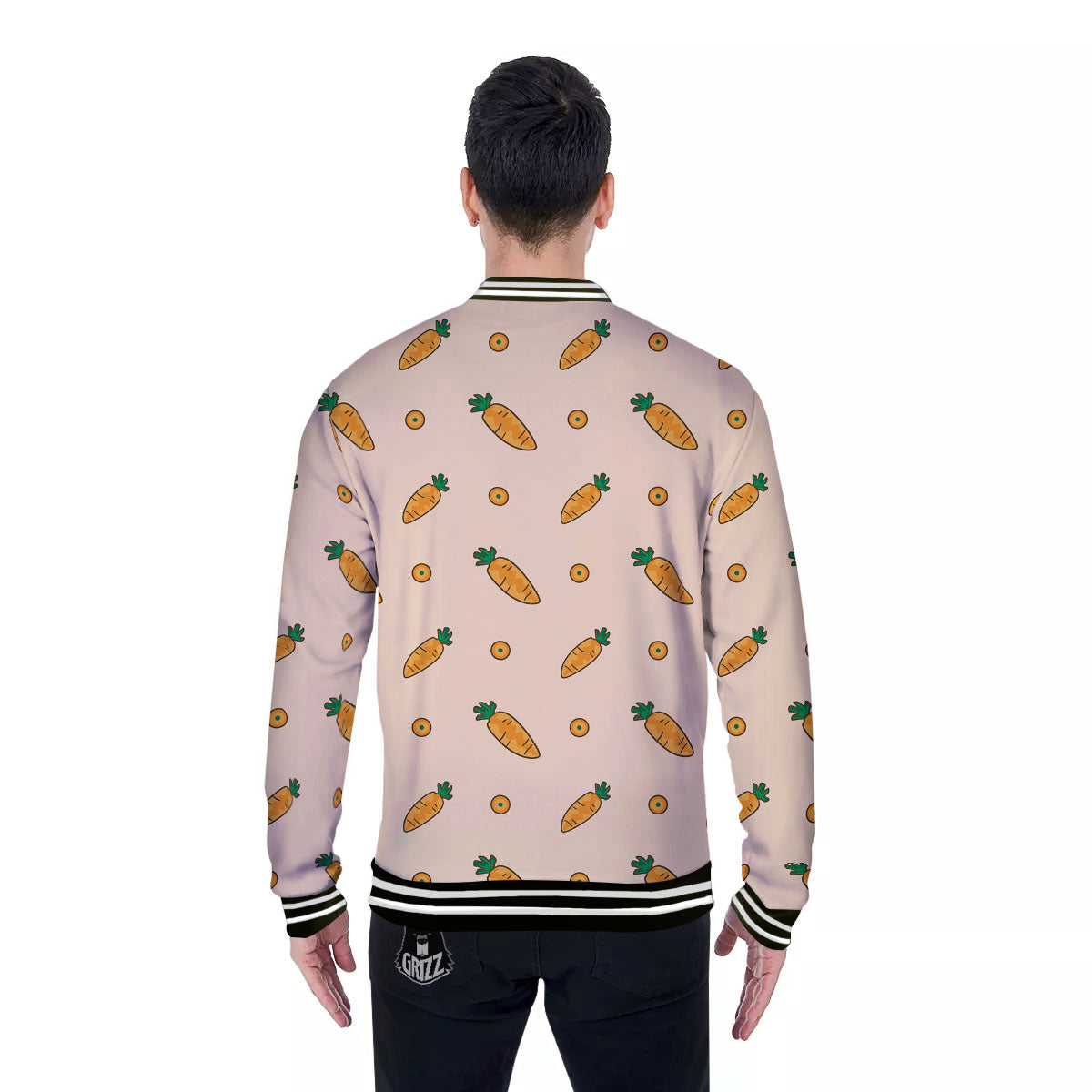 Carrot Little Print Pattern Baseball Jacket-grizzshop