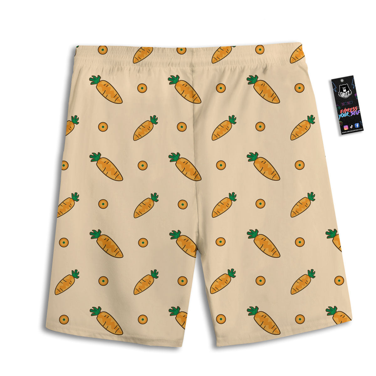 Carrot Little Print Pattern Men's Athletic Shorts