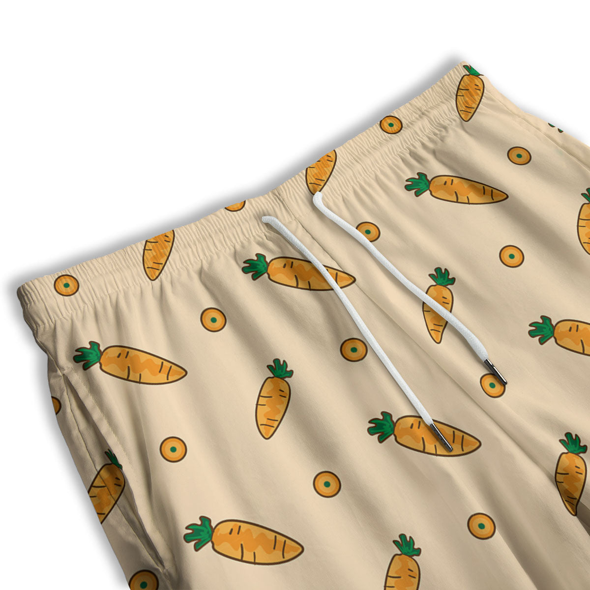 Carrot Little Print Pattern Men's Athletic Shorts