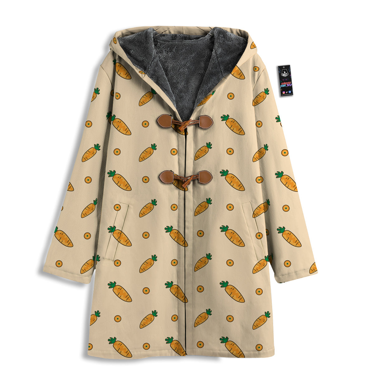 Carrot Little Print Pattern Men's Windbreaker Jacket-grizzshop