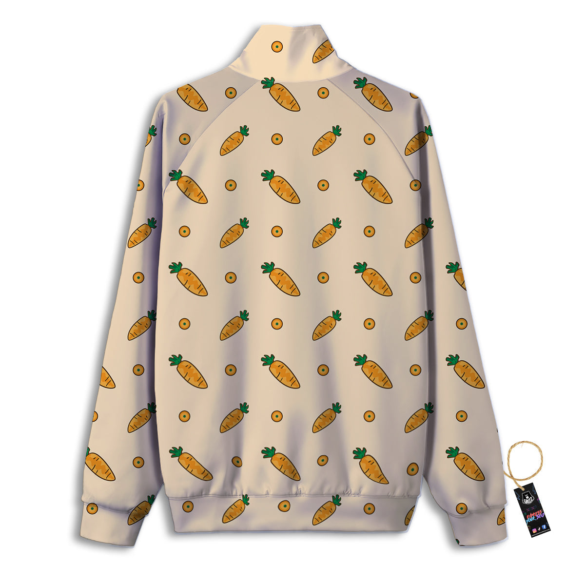 Carrot Little Print Pattern Track Jacket-grizzshop