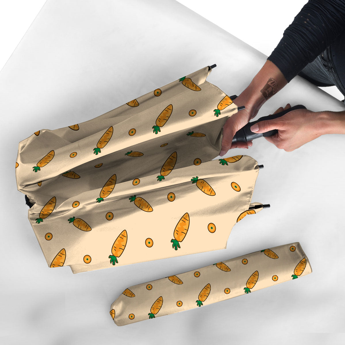 Carrot Little Print Pattern Umbrella-grizzshop