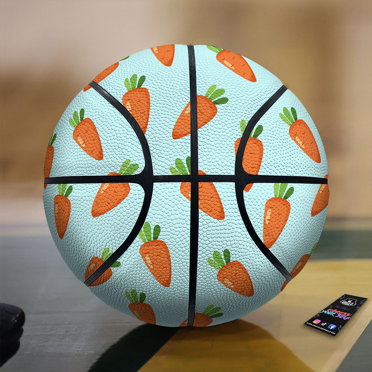 Carrot Print Pattern Basketball-grizzshop
