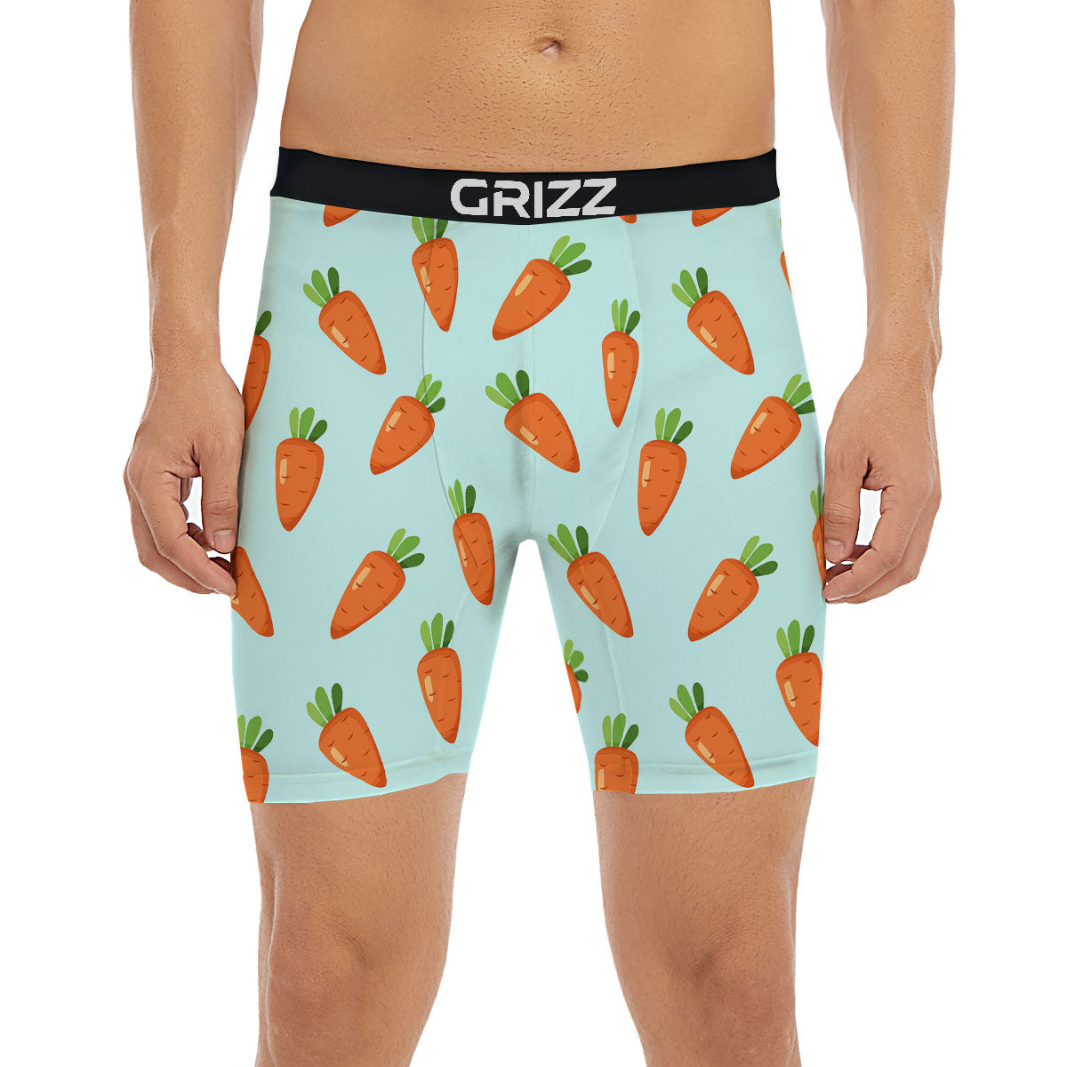 Carrot Print Pattern Boxer Briefs-grizzshop