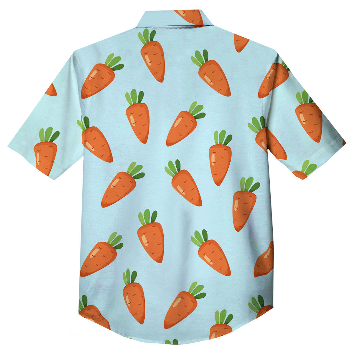 Carrot Print Pattern Button Up Shirt-grizzshop