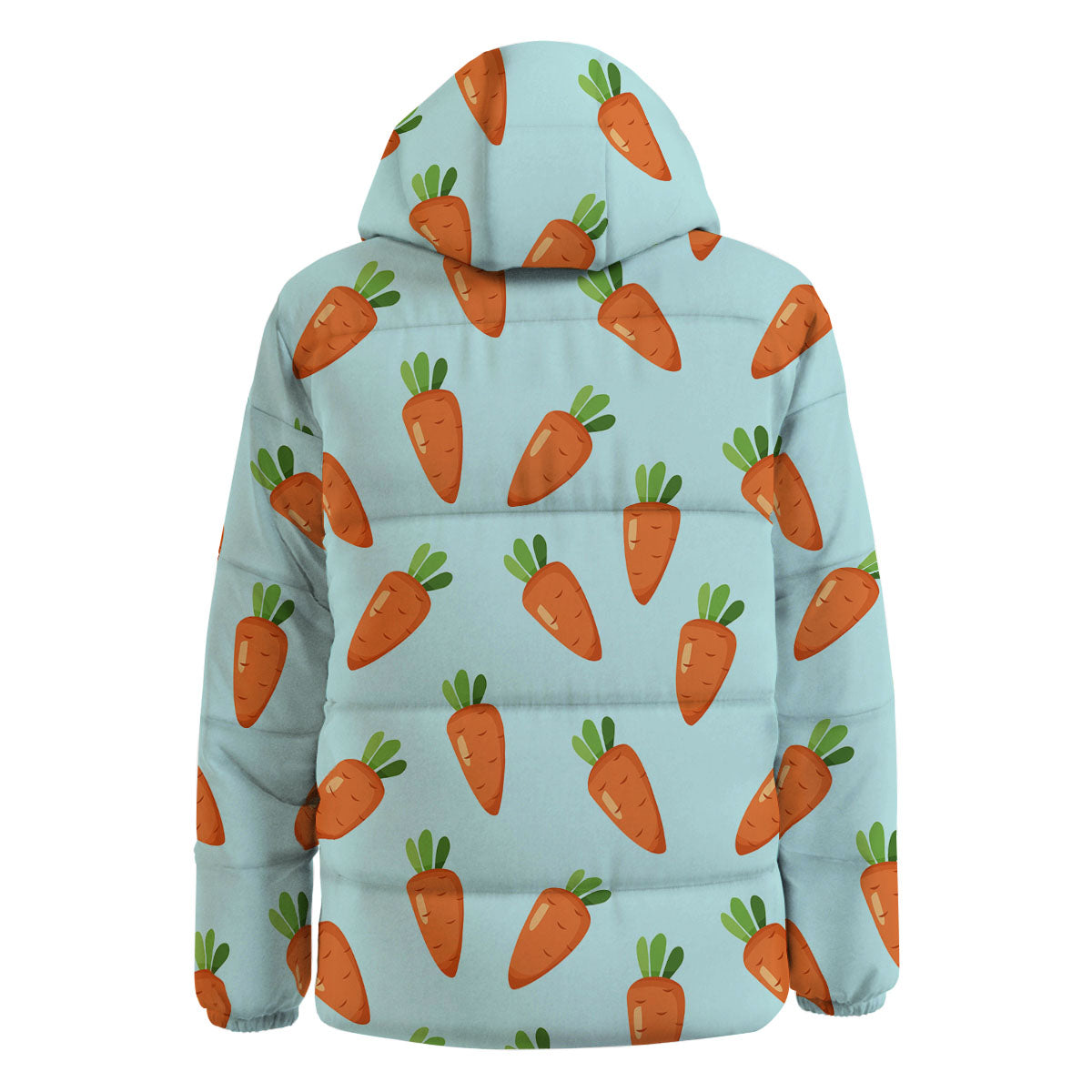 Carrot Print Pattern Down Jacket-grizzshop