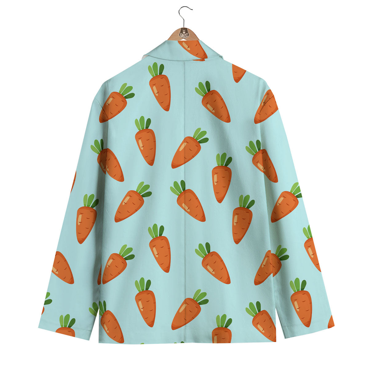 Carrot Print Pattern Men's Blazer-grizzshop