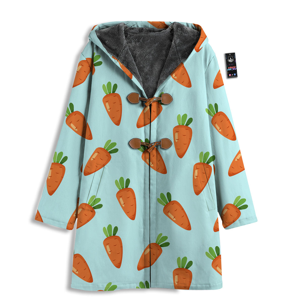 Carrot Print Pattern Men's Windbreaker Jacket-grizzshop