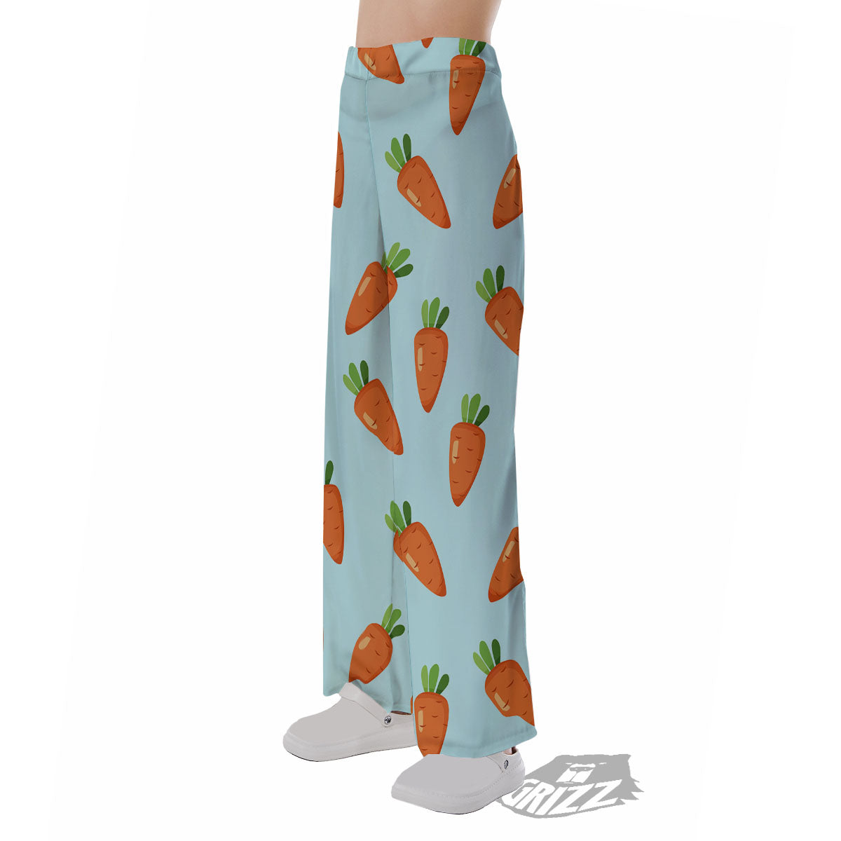 Carrot Print Pattern Pajama Pants-grizzshop