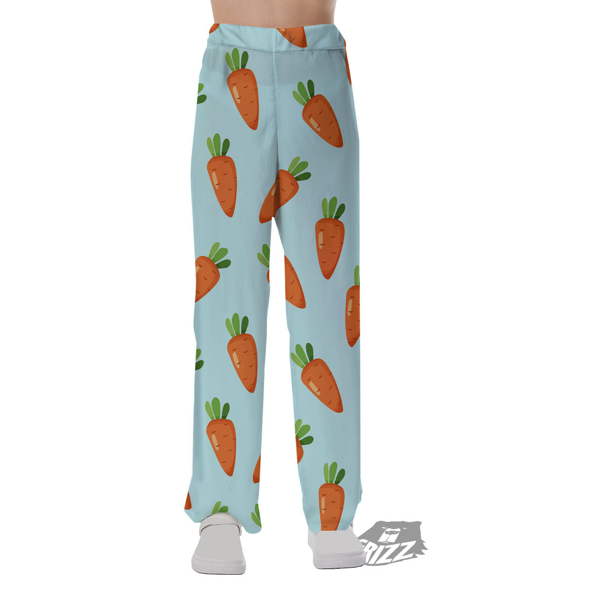 Carrot Print Pattern Pajama Pants-grizzshop