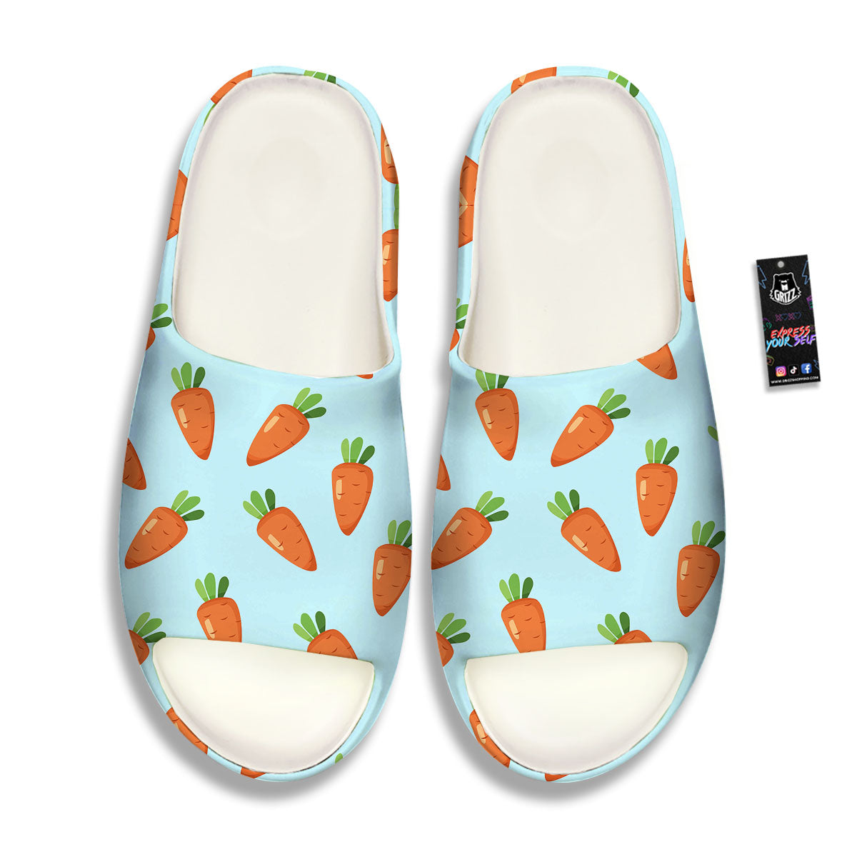 Carrot Print Pattern Sandals-grizzshop