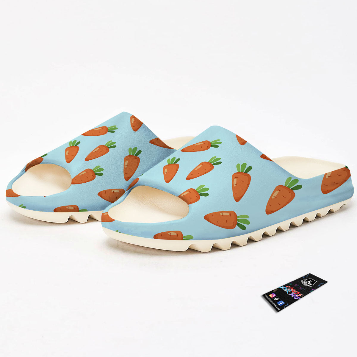 Carrot Print Pattern Sandals-grizzshop