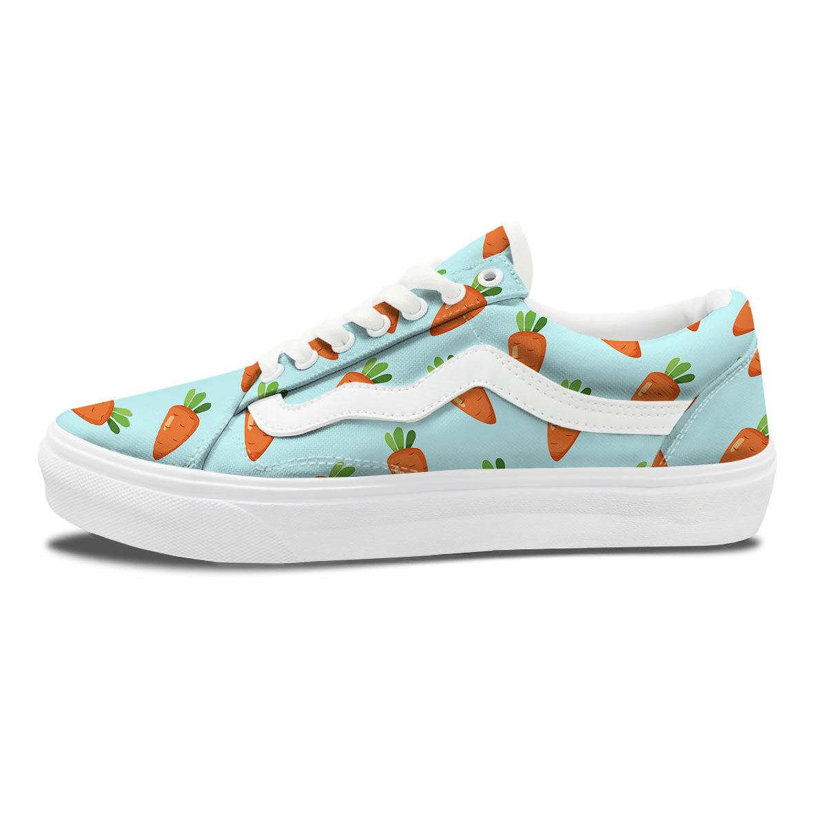 Carrot Print Pattern Skate Shoes-grizzshop