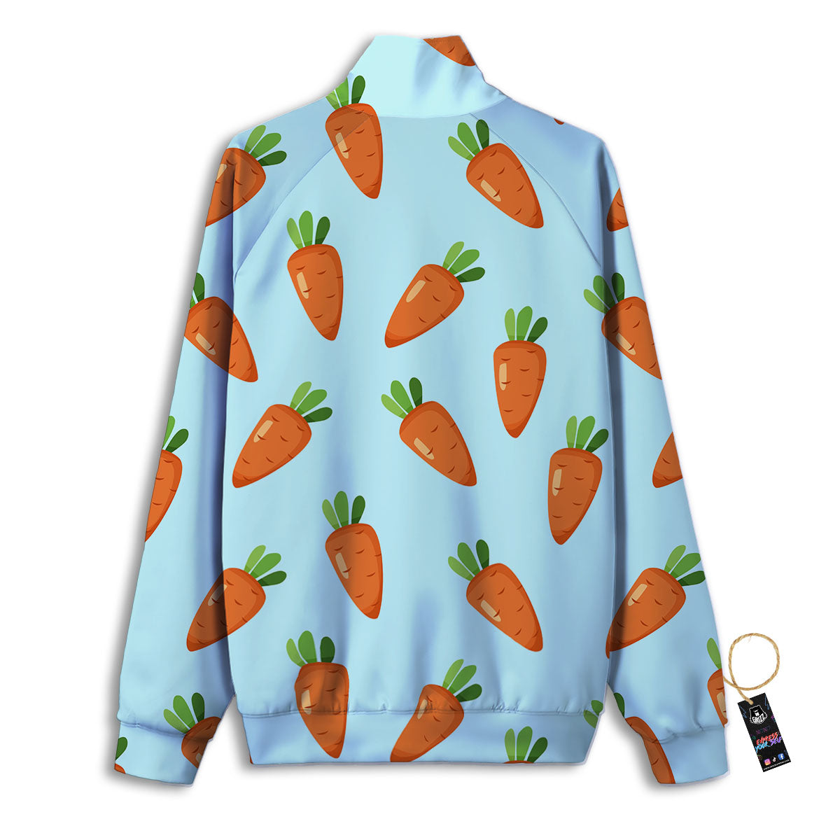 Carrot Print Pattern Track Jacket-grizzshop