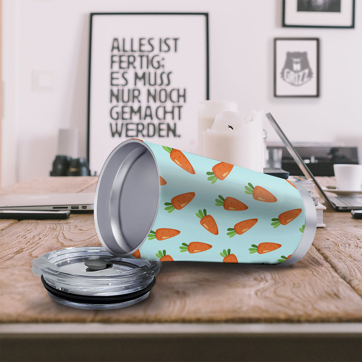 Carrot Print Pattern Tumbler-grizzshop