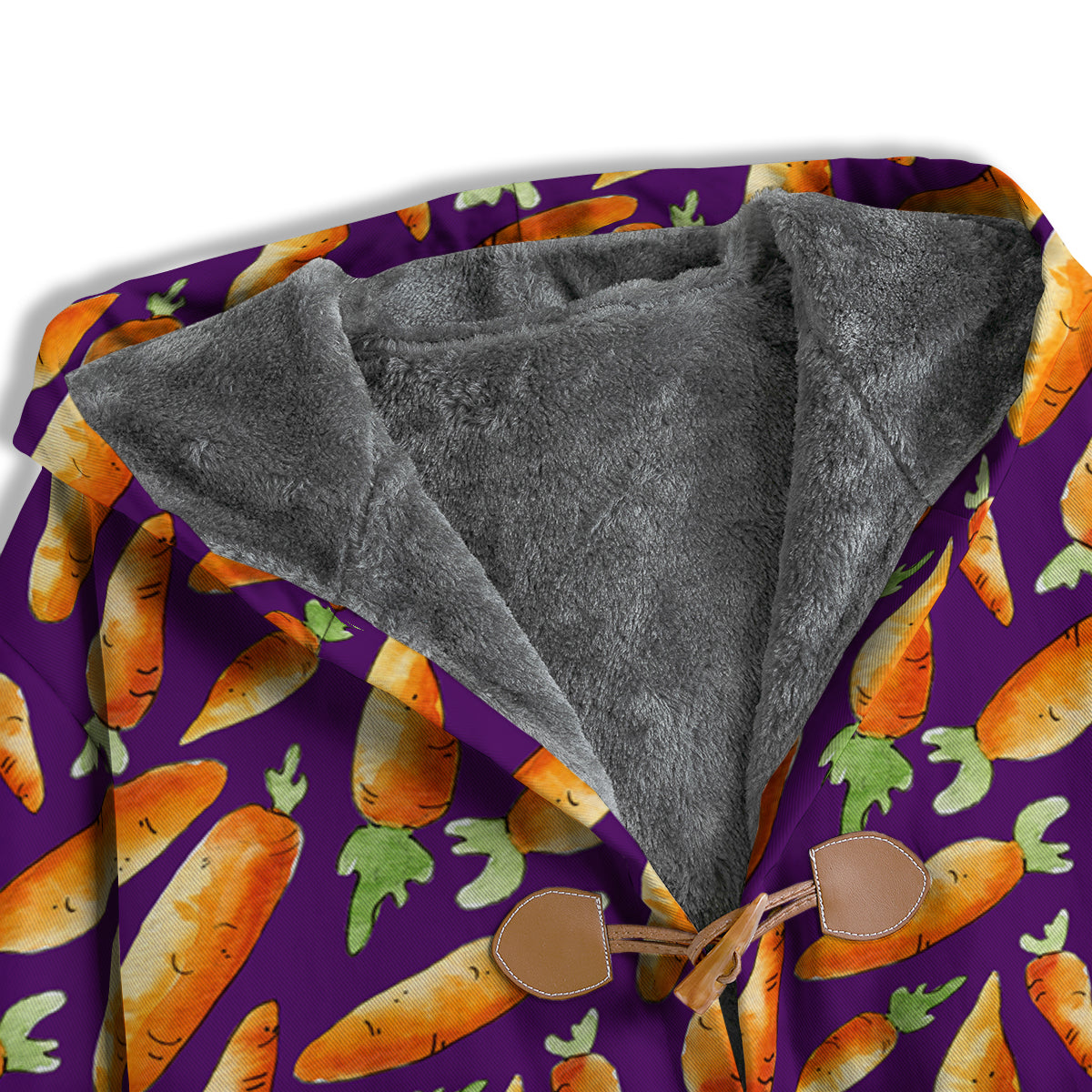 Carrot Watercolor Print Pattern Men's Windbreaker Jacket-grizzshop
