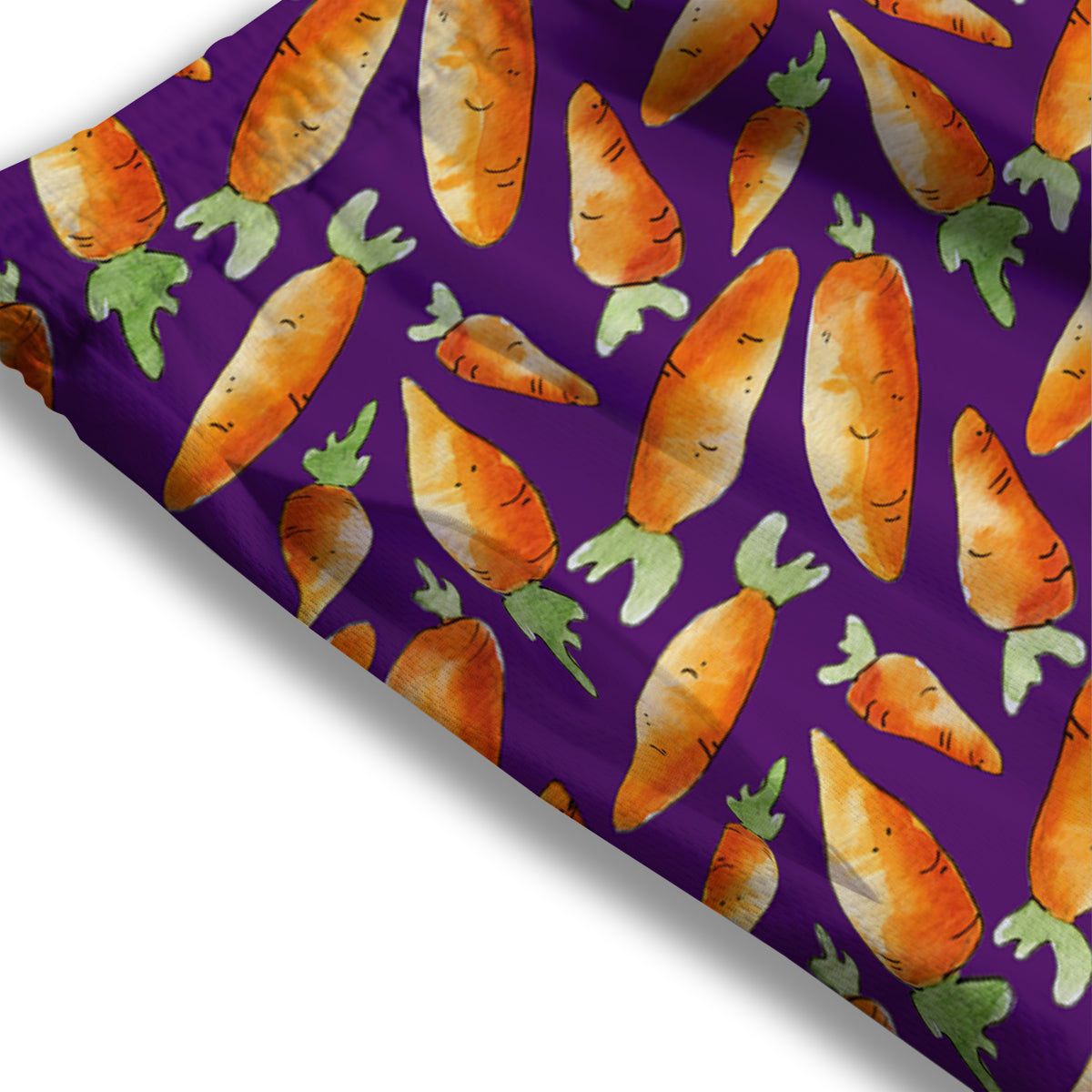 Carrot Watercolor Print Pattern Mesh Shorts