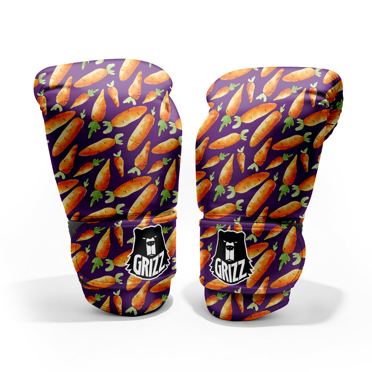 Carrot Watercolor Print Pattern Pro Boxing Glove