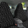 Carrot White And Black Print Pattern Car Seat Covers-grizzshop