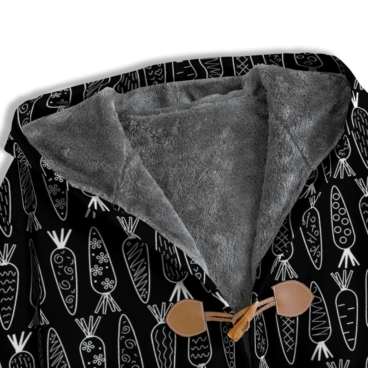 Carrot White And Black Print Pattern Men's Windbreaker Jacket-grizzshop