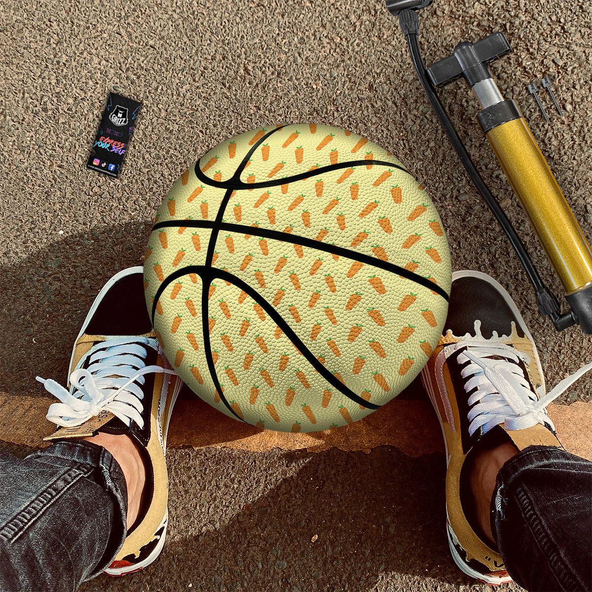 Carrot Cartoon Print Pattern Basketball