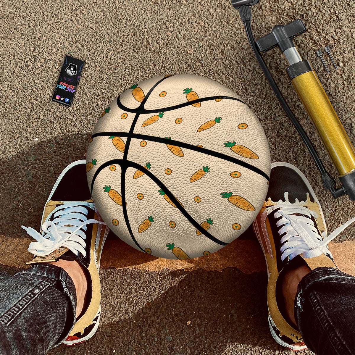 Carrot Little Print Pattern Basketball