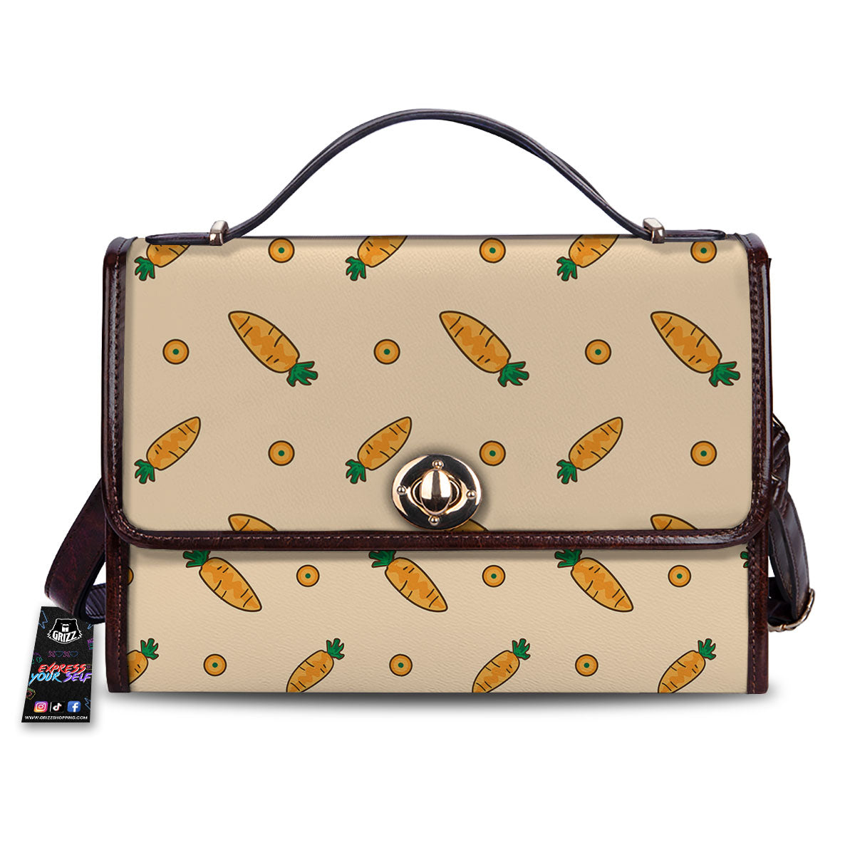 Carrot Little Print Pattern Women's Satchel Bag