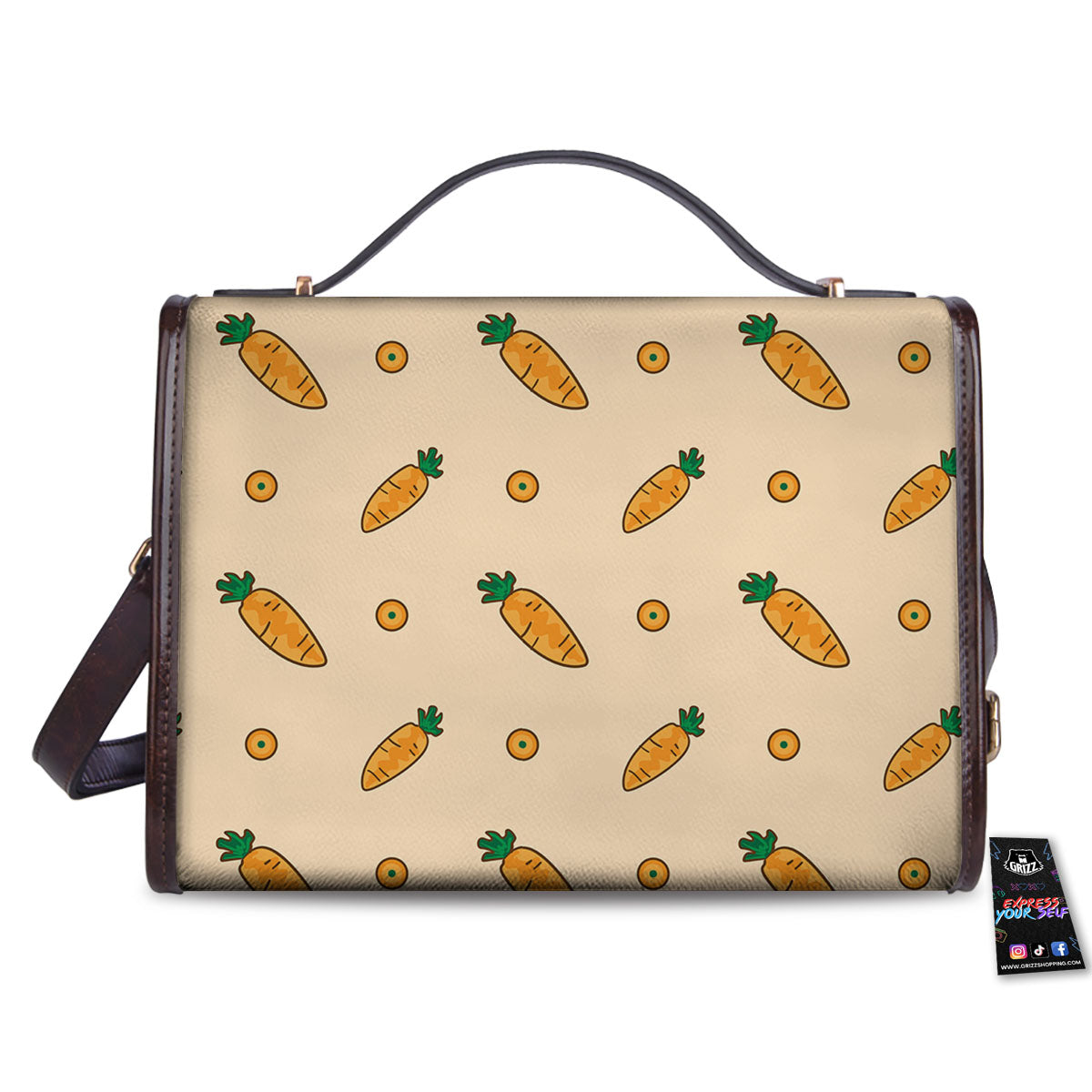 Carrot Little Print Pattern Women's Satchel Bag