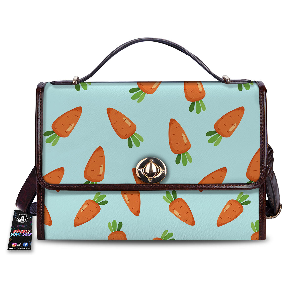 Carrot Print Pattern Women's Satchel Bag