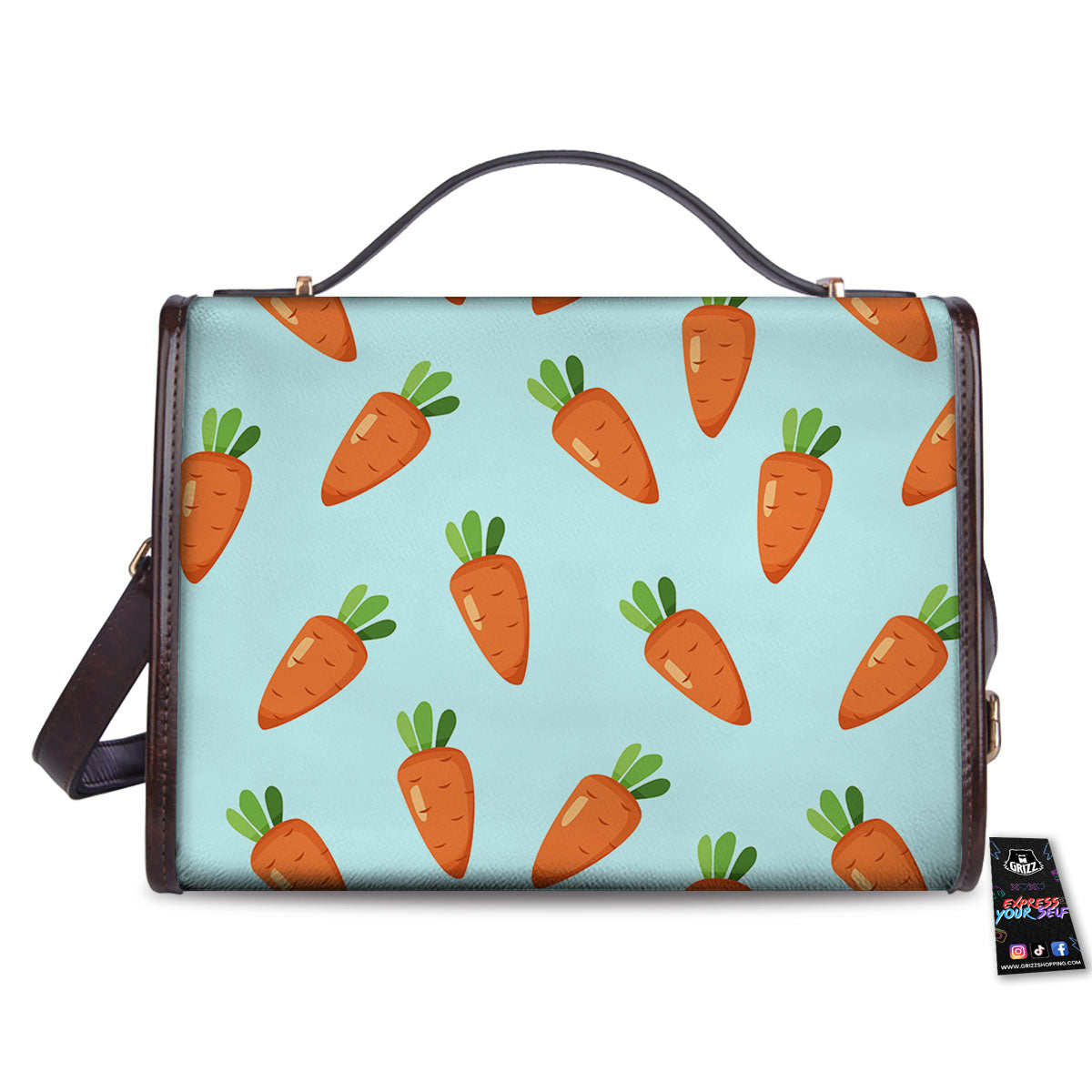 Carrot Print Pattern Women's Satchel Bag