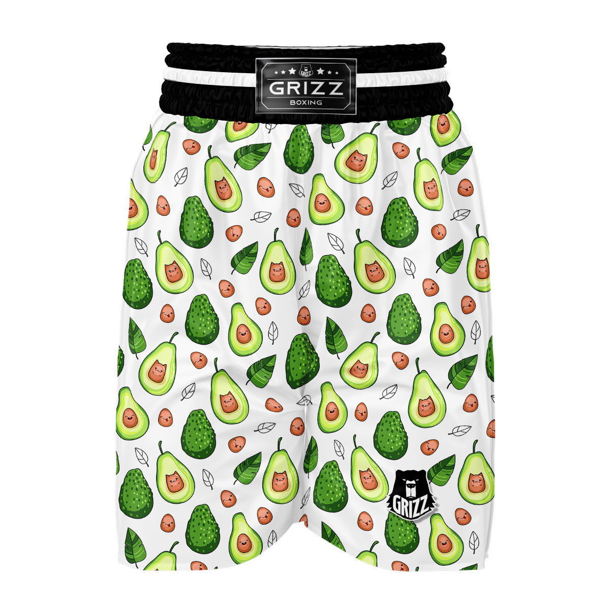 Cartoon Avocado Boxing Shorts-grizzshop