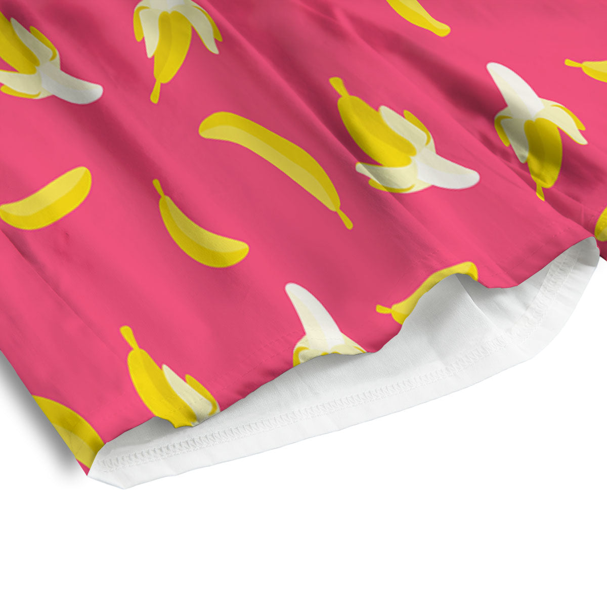 Cartoon Banana Pink Print Pattern Men's Athletic Shorts