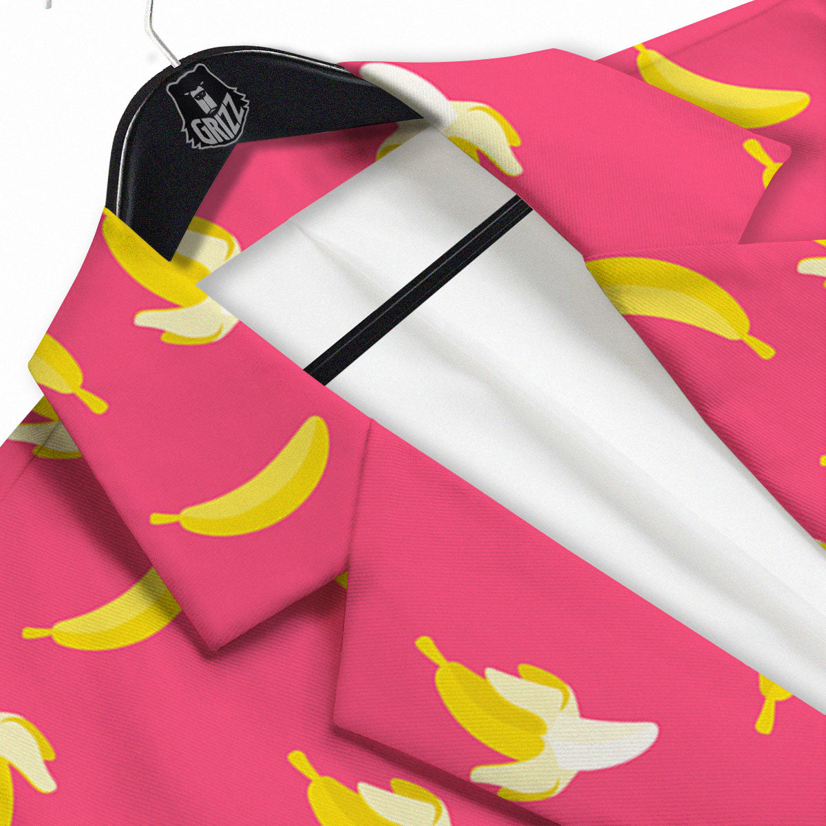 Cartoon Banana Pink Print Pattern Men's Sport Coat-grizzshop