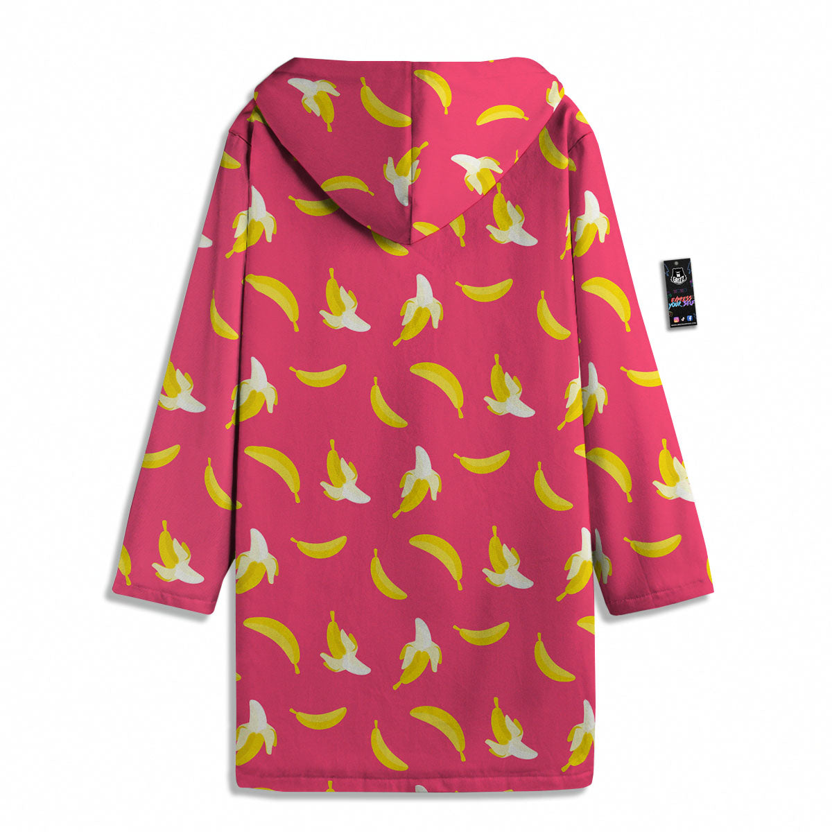Cartoon Banana Pink Print Pattern Men's Windbreaker Jacket-grizzshop