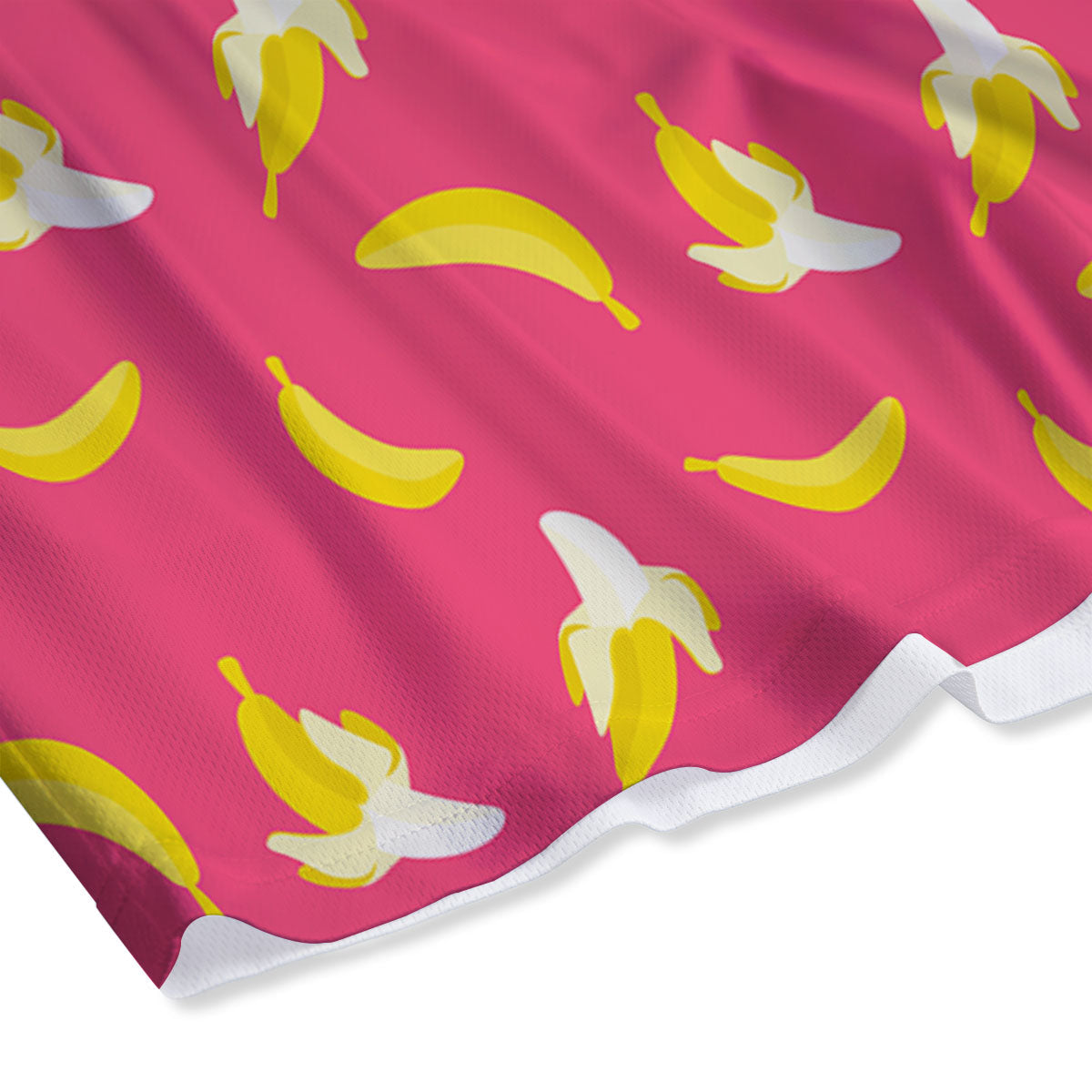 Cartoon Banana Pink Print Pattern Mesh Shorts