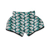 Cartoon Chameleon Pattern Print Muay Thai Boxing Shorts-grizzshop