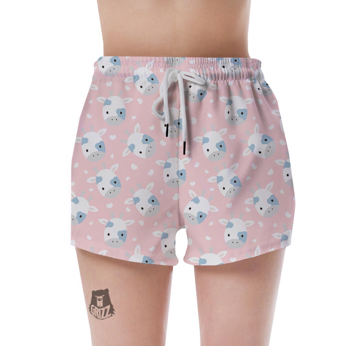 Cartoon Cow Print Women's Shorts-grizzshop