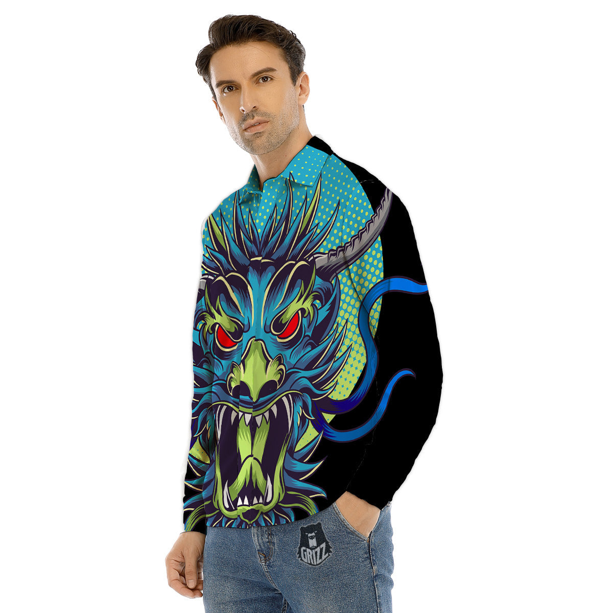 Cartoon Cows Milk Print Pattern Men's Dress Shirts-grizzshop