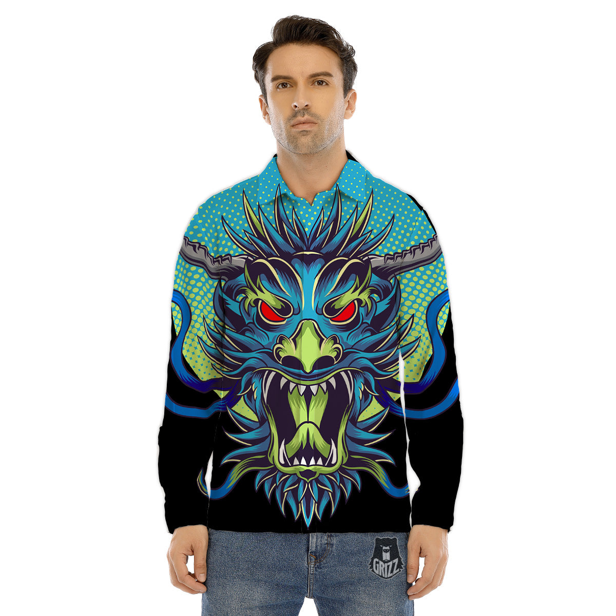 Cartoon Cows Milk Print Pattern Men's Dress Shirts-grizzshop