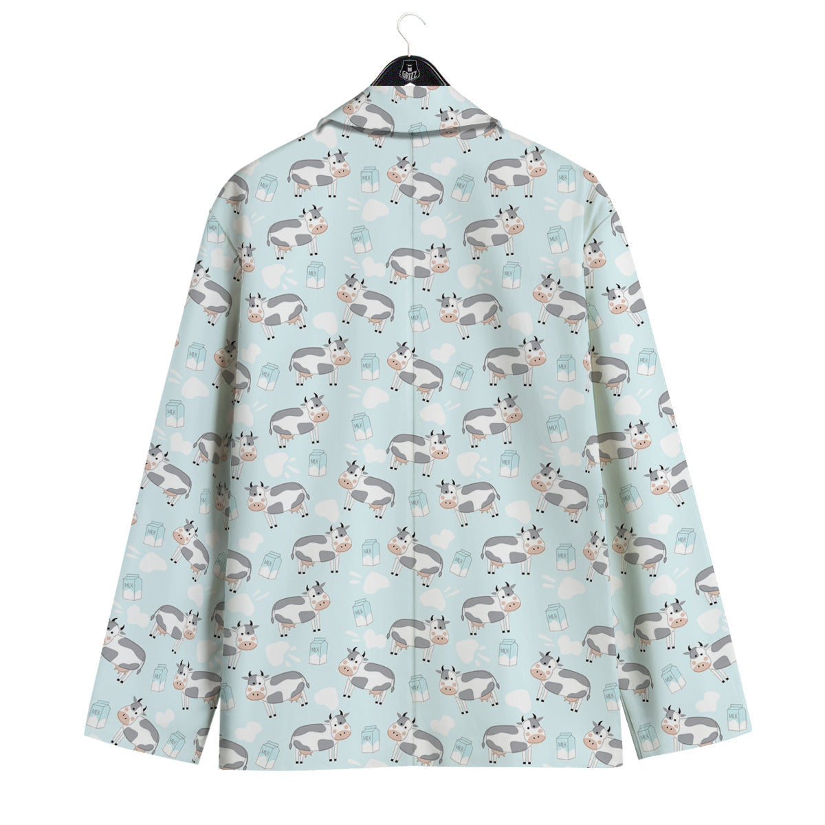 Cartoon Cows Milk Print Pattern Men's Sport Coat-grizzshop