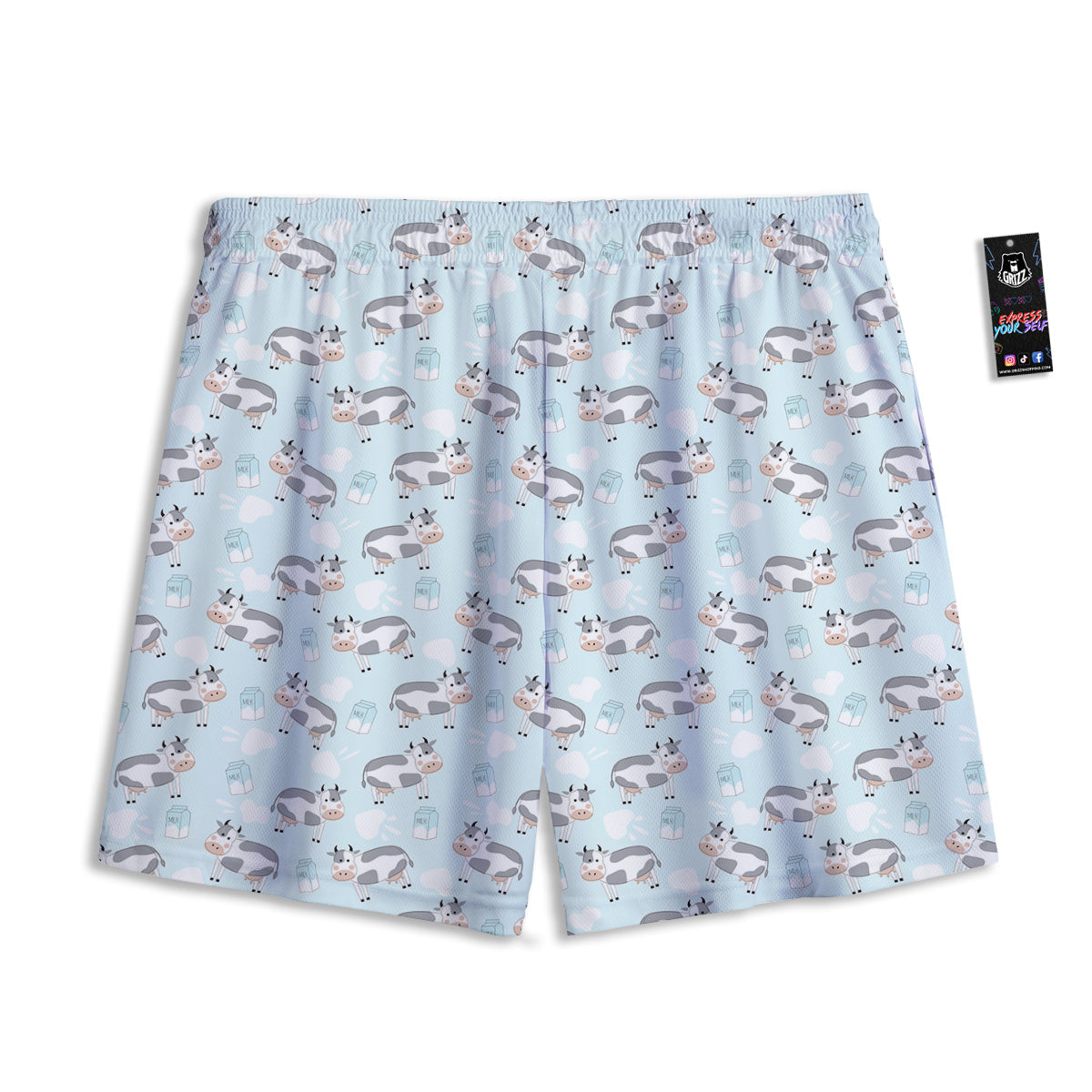 Feather Embroidery Peacock Print Mesh Shorts