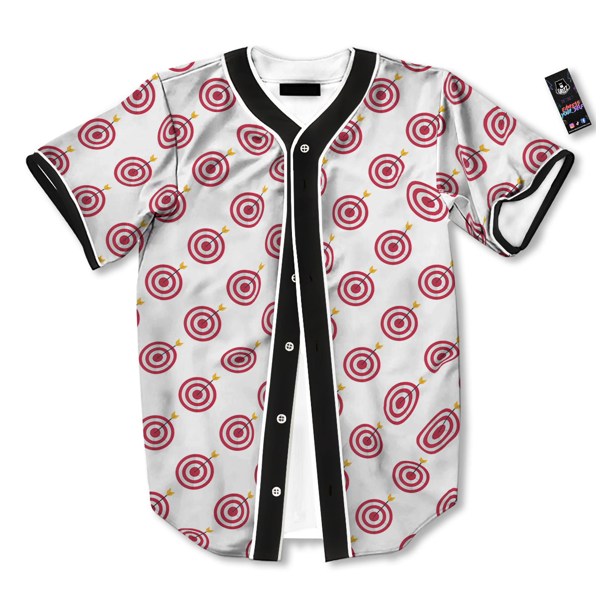 Cartoon Dartboard Print Pattern Baseball Jersey-grizzshop