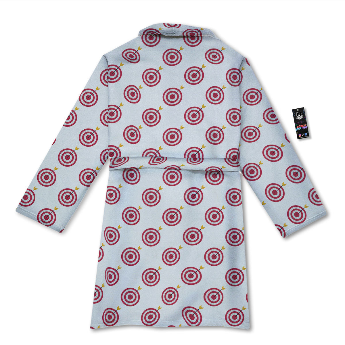 Cartoon Dartboard Print Pattern Bathrobe-grizzshop