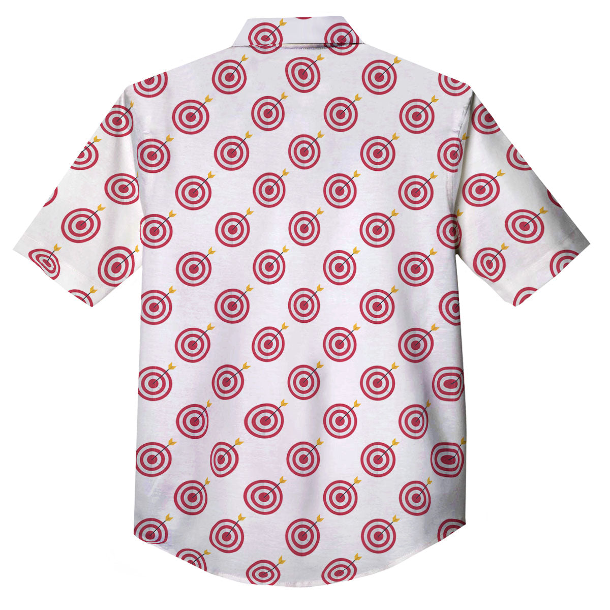 Cartoon Dartboard Print Pattern Button Up Shirt-grizzshop
