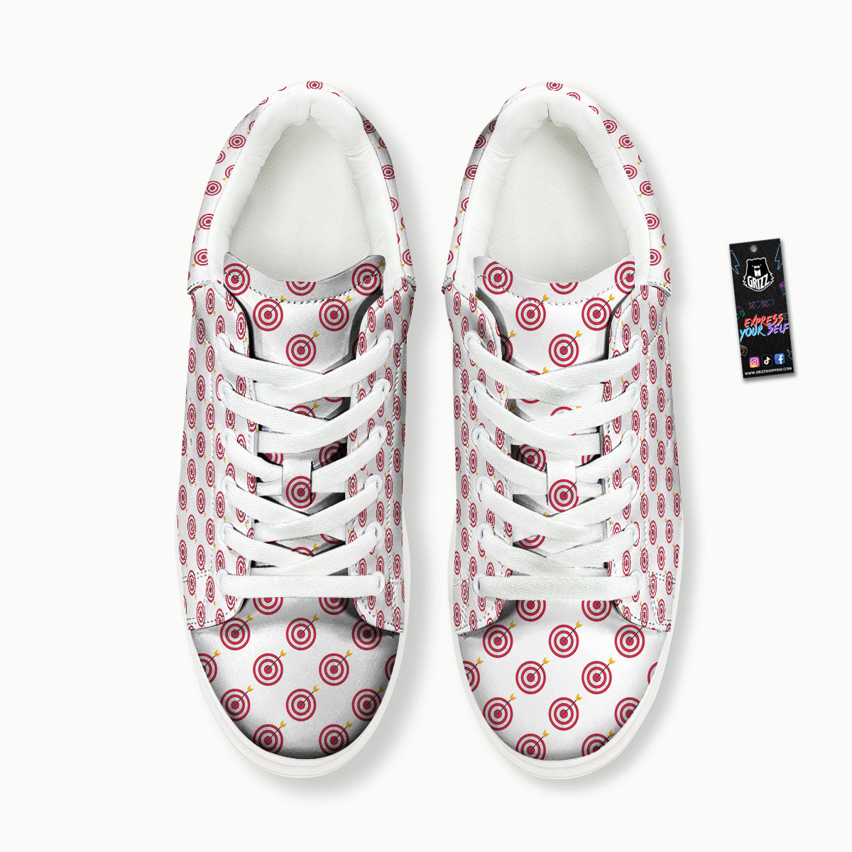 Cartoon Dartboard Print Pattern Platform Shoes-grizzshop