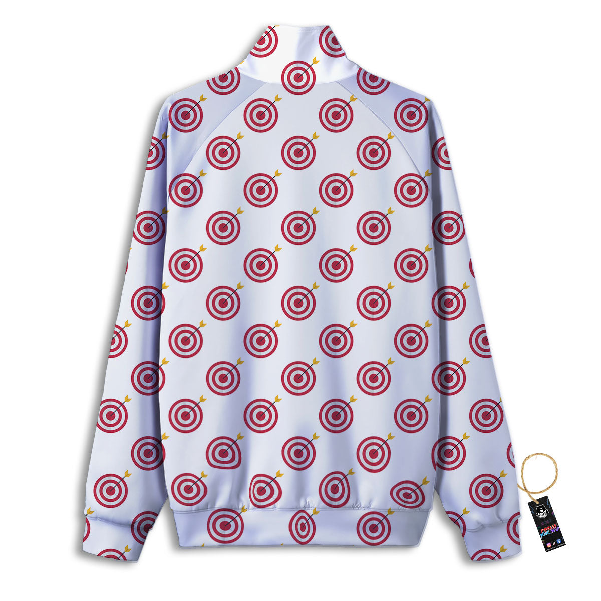 Cartoon Dartboard Print Pattern Track Jacket-grizzshop