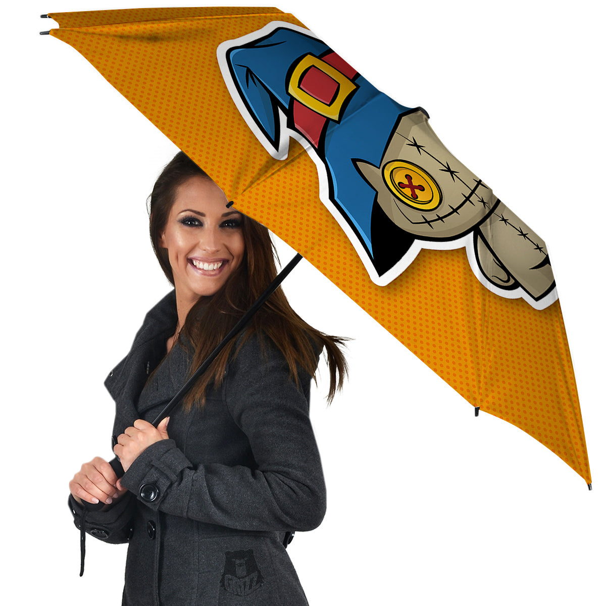 Cartoon Doll Voodoo Print Umbrella-grizzshop