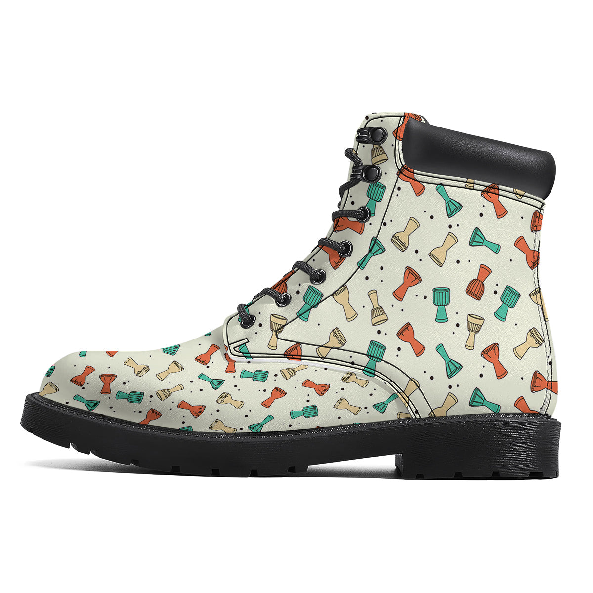 Cartoon Drum Print Pattern Boots-grizzshop