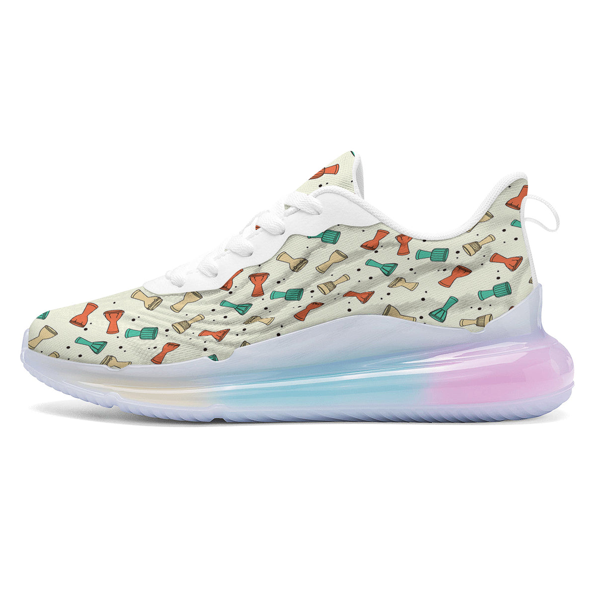 Cartoon Drum Print Pattern Running Sneakers-grizzshop